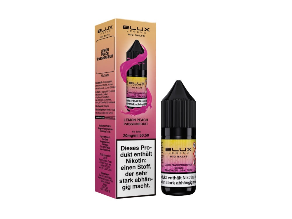 Elux - Nikotinsalz Liquid - Lemon Peach Passion