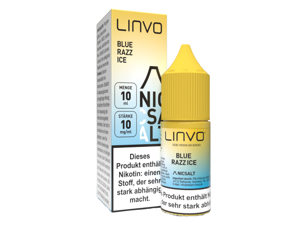Linvo - Nikotinsalz Liquid - Blue Razz Ice