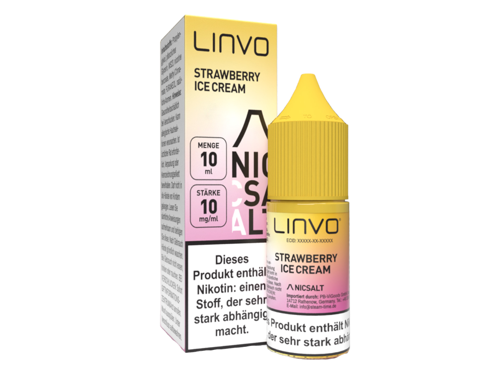 Linvo - Nikotinsalz Liquid - Strawberry Ice Cream