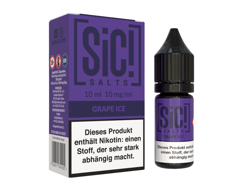 SiC! Salts - Nikotinsalz Liquid - Grape Ice