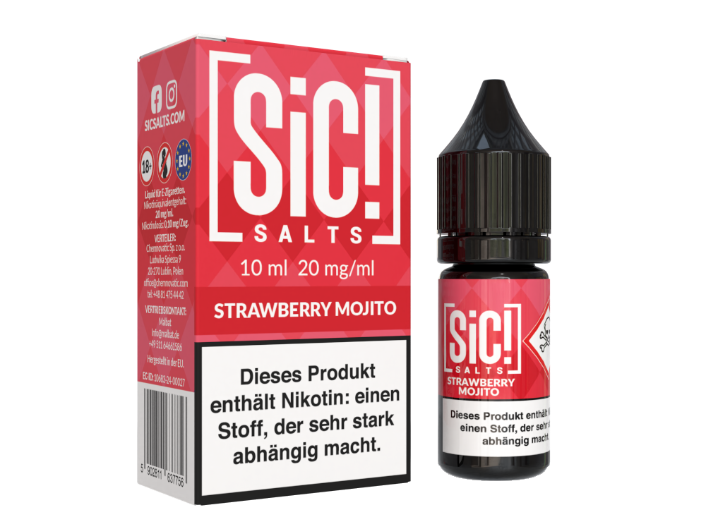 SiC! Salts - Nikotinsalz Liquid - Strawberry Mojito
