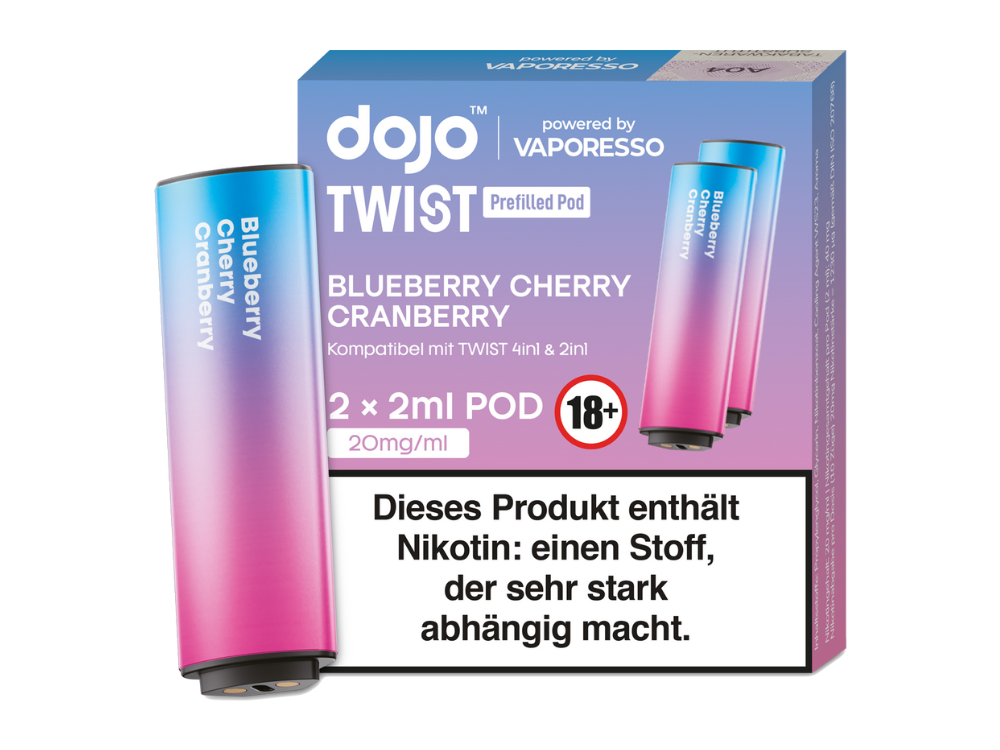 Vaporesso - Dojo - Twist Pod 20 mg/ml (2 Stück pro Packung) - Blueberry Cherry Cranberry