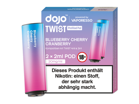 Vaporesso - Dojo - Twist Pod 20 mg/ml (2 Stück pro Packung) - Blueberry Cherry Cranberry