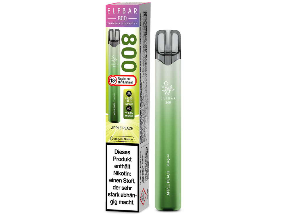 Elfbar 800 Einweg E-Zigarette - Apple Peach