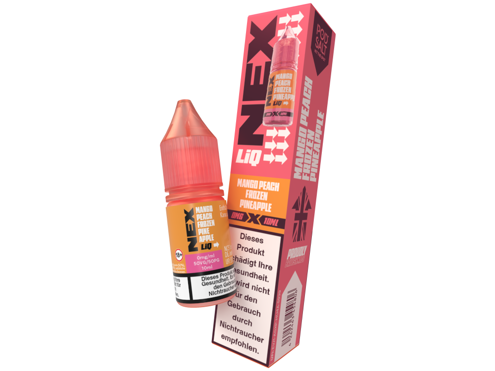Pod Salt - NexLiq - Nikotinsalz Liquid - Mango Peach Frozen Pineapple