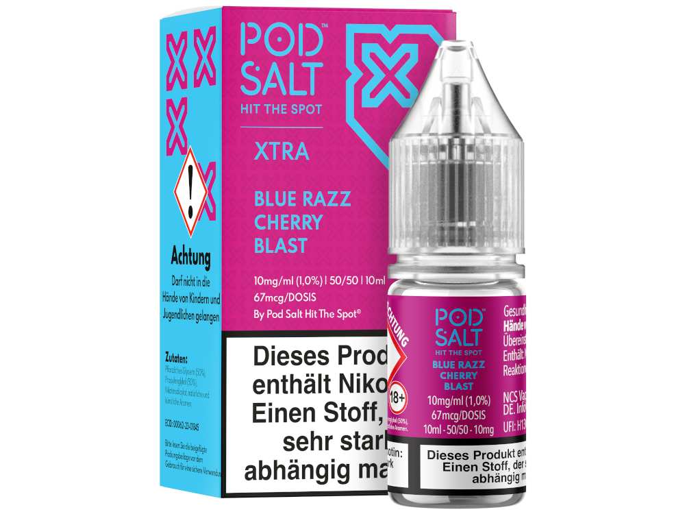Pod Salt X - Nikotinsalz Liquid  - Blue Razz Cherry Blast