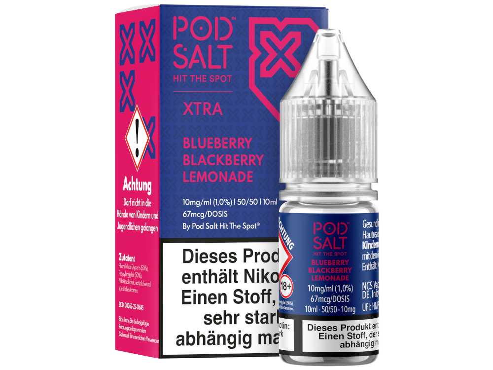 Pod Salt X - Nikotinsalz Liquid  - Blueberry Blackberry Lemonade