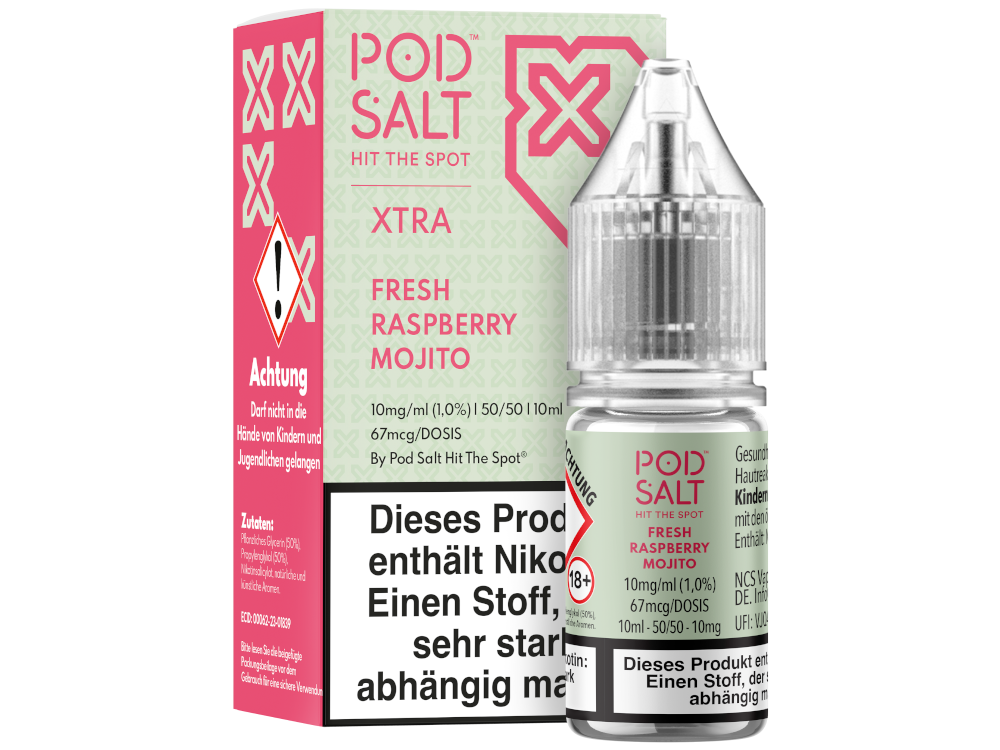 Pod Salt X - Nikotinsalz Liquid  - Fresh Raspberry Mojito