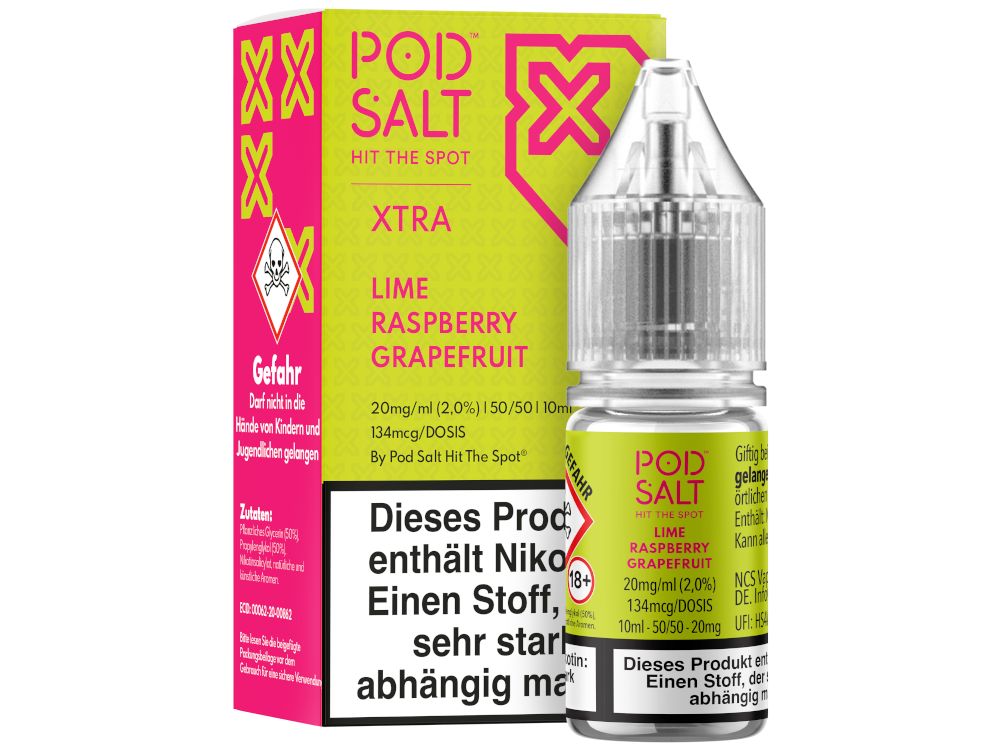 Pod Salt X - Nikotinsalz Liquid  - Lime Raspberry Grapefruit