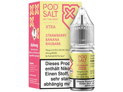 Pod Salt X - Nikotinsalz Liquid  - Strawberry Banana Rhubarb