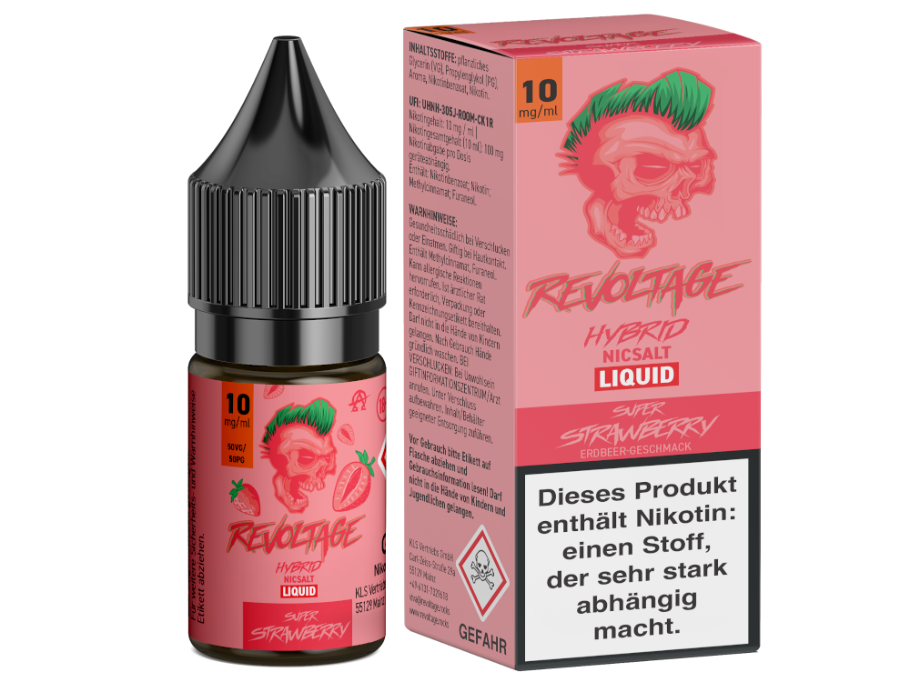 Revoltage - Hybrid Nikotinsalz Liquid - Super Strawberry