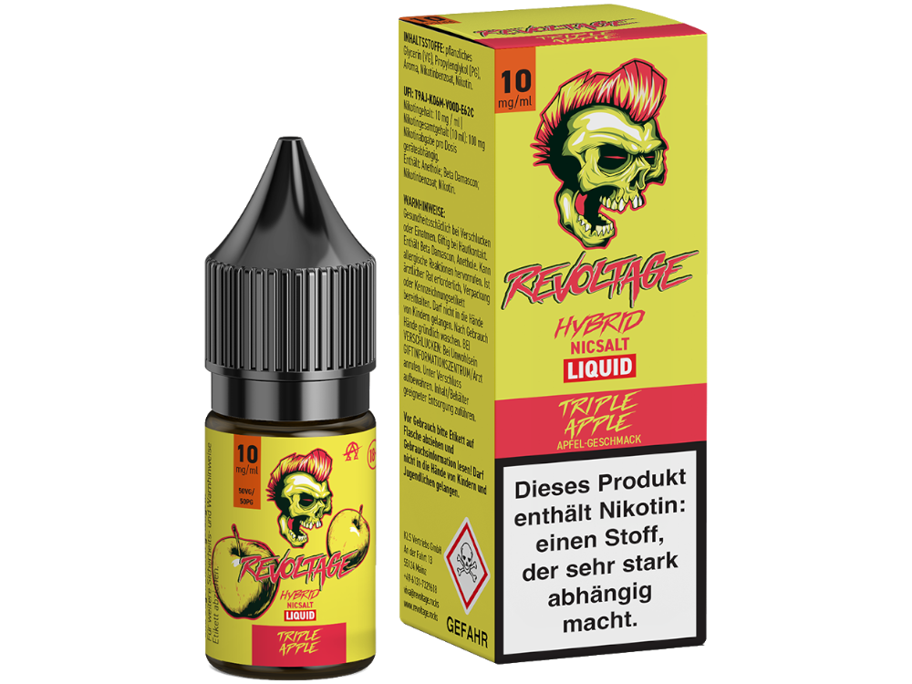 Revoltage - Hybrid Nikotinsalz Liquid - Tripple Apple