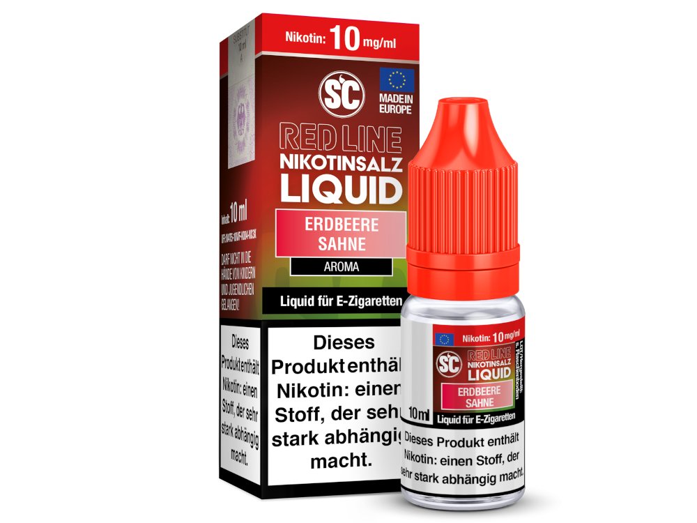 SC - Red Line - Erdbeere Sahne - Nikotinsalz Liquid