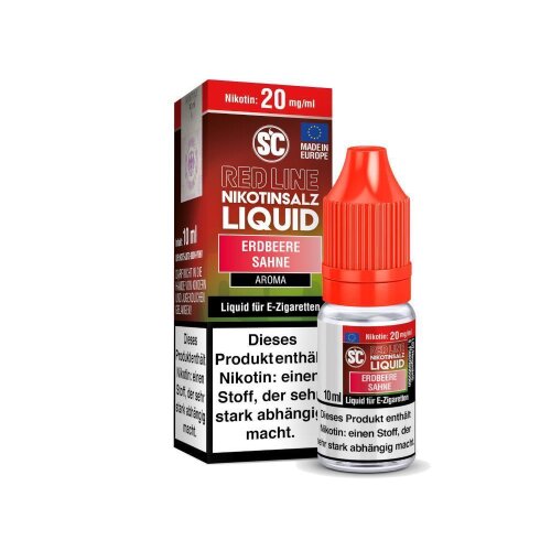 SC Red Line Erdbeere Sahne Nikotinsalz Liquid 20mg