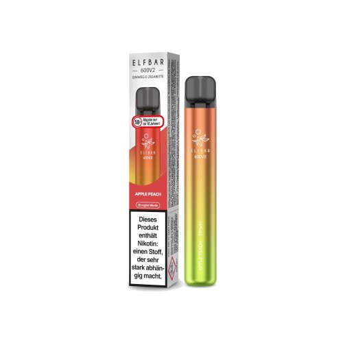 Elf Bar 600 V2 Einweg E-Zigarette Apple Peach 20 mg