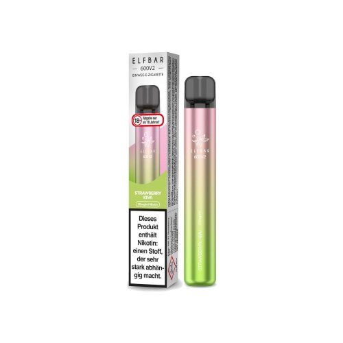 Elf Bar 600 V2 Einweg E-Zigarette Strawberry Kiwi 20 mg