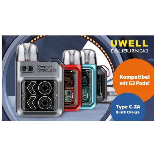 Uwell Caliburn GK3 E-Zigaretten Set