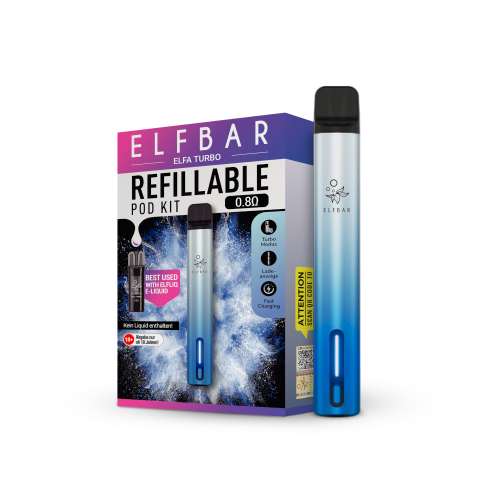 Elfbar Elfa Turbo E-Zigaretten Set aurora-cyan