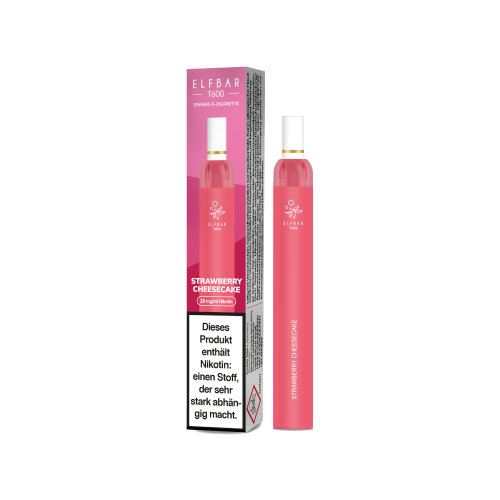Elfbar T600 Einweg E-Zigarette - Strawberry Cheesecake 20...