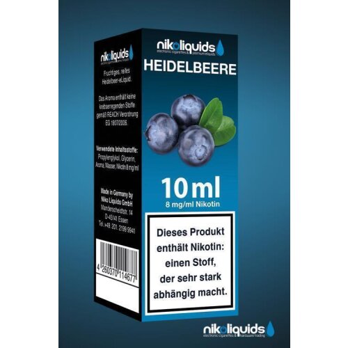 Nikoliquid Heidelbeere Liquid 10ml 0mg