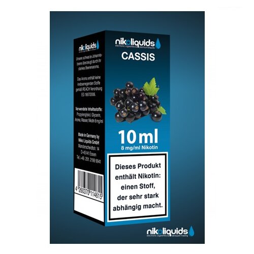 Nikoliquid Cassis Liquid 10ml 3mg