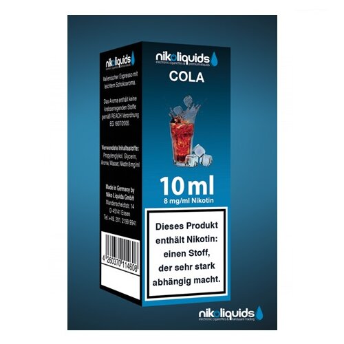 Nikoliquid Cola Liquid 10ml 0mg