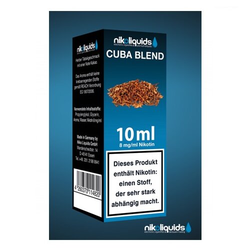 Nikoliquid Cuba Blend Liquid 10ml 8mg