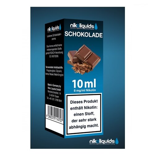 Nikoliquid Schokolade Liquid 10ml 3mg