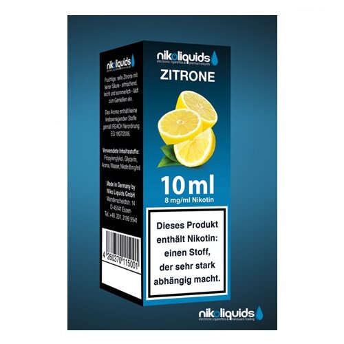 Nikoliquid Zitrone Liquid 10ml 3mg