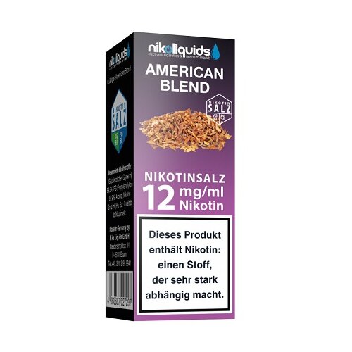 Nikoliquid Nikotinsalz American Blend Liquid 12mg