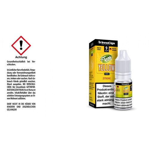 Fresh Yellow Zitrone Aroma Liquid 9mg 10er Set