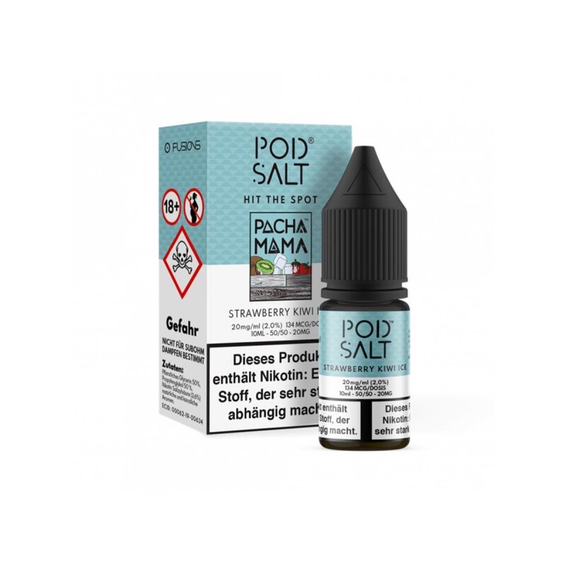 Nikotinsalz Pod Salt Fusion - Strawberry Kiwi Ice 20mg 5er Pack