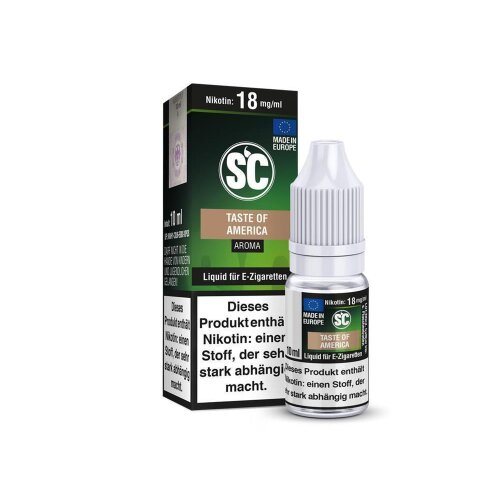 SC Liquid mit Nikotin Taste of America Tabak 18mg 10er
