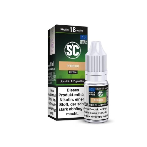 SC Liquid mit Nikotin Pfirsich 18mg 10er