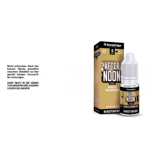 InnoCigs Liquid Afternoon Vanille Käsekuchen 9mg