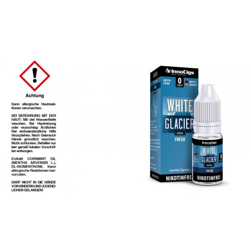 Liquid InnoCigs Vape Juice White Glacier Menthol 0mg 10er