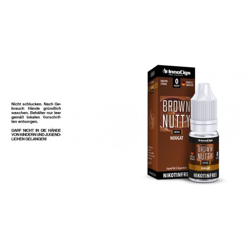 Aroma InnoCigs Liquid Brown Nutty Nougat 0mg 10er