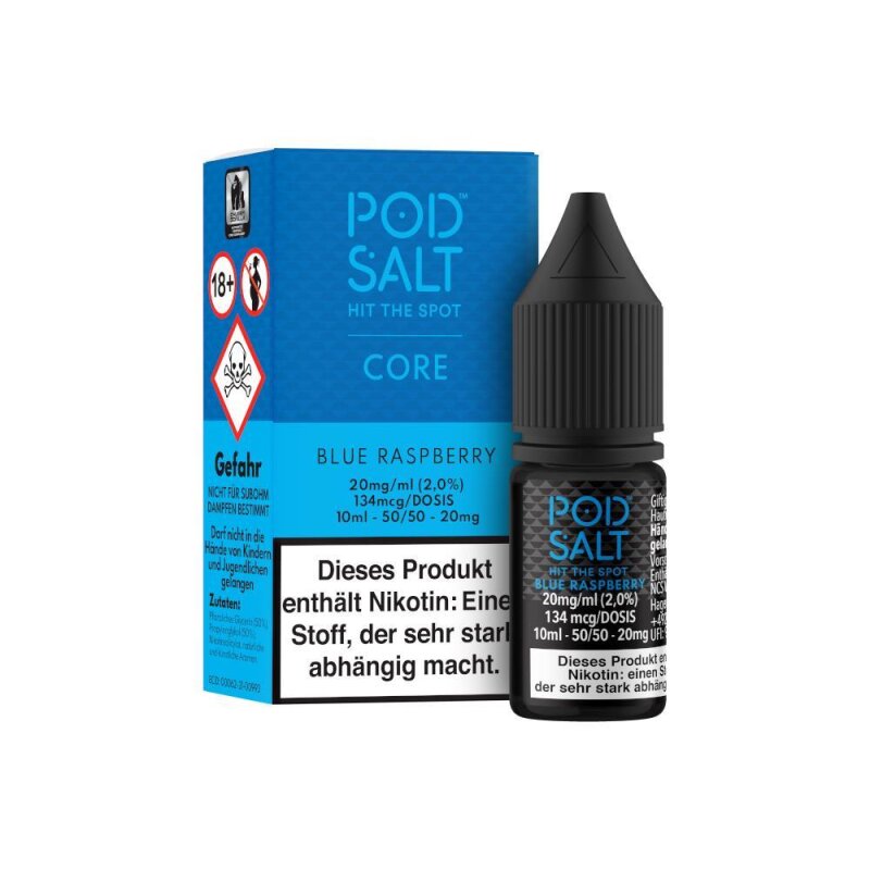 Pod Salt Core Blue Raspberry Nikotinsalz Liquid 20mg 5er