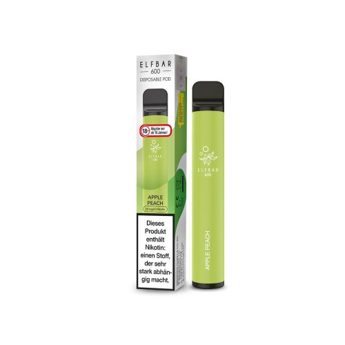 E-Zigarette Disposable Elf Bar 600 Apple Peach 20mg