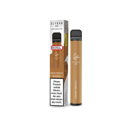 Elf Bar 600 E-Zigarette Einweg Cream Tobacco 20mg