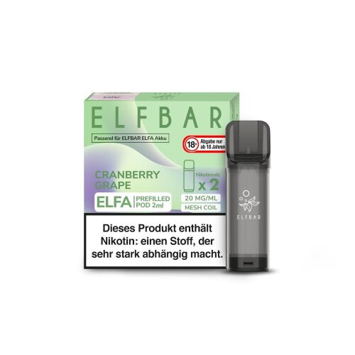 Elf Bar Elfa Pod Cranberry Grape 20mg/ml (2 Stück)