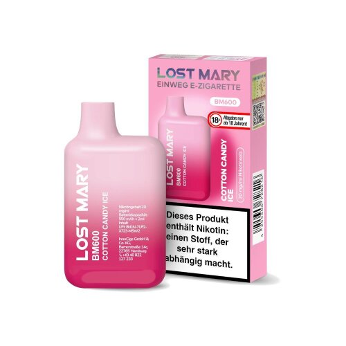 Lost Mary BM600 Einweg E-Zigarette Cotton Candy Ice 20mg